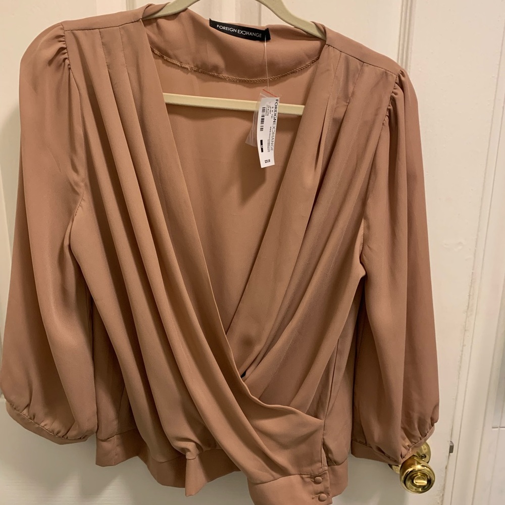 Tan color blouse